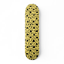 Bunch of Sad Faces (yello) (black bg) - Skateboard by MeyeART Bunch of Sad Faces (yello) (black bg) - Skateboard