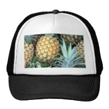 Bunch of Tropical Hawaiian Pineapples Mesh Hat
