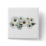 Bunch of White Daisies Pinback Buttons
