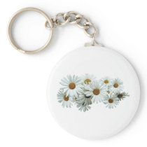 Bunch of White Daisies Keychain