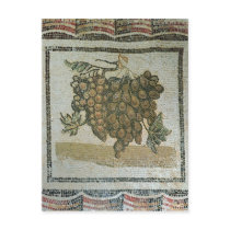 Bunch of white grapes, Roman mosaic Postcards