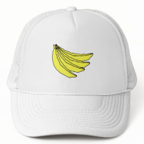 Bunch of Yellow Bananas. Hat