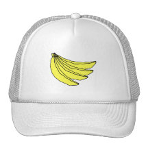 Bunch of Yellow Bananas. Hat