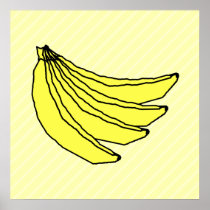 Bunch of Yellow Bananas. Poster
