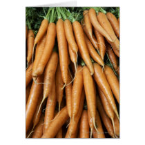 Bunches of carrots, full frame card