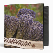 Bunches of lavender for sale, Vence, Provence, 3 Ring Binders