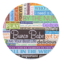 Bunco Babe Round Sticker