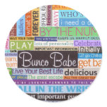 Bunco Babe Round Sticker