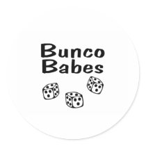 Bunco Babes Round Sticker