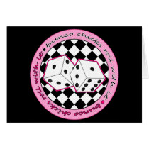 Bunco Chicks Roll With It - Pink Card