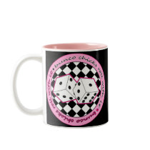 Bunco Chicks Roll With It - Pink Coffee Mugs