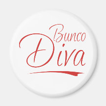 bunco diva fridge magnet