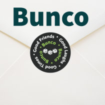 bunco good friends round stickers