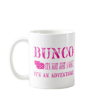 bunco its not just a game pink mug