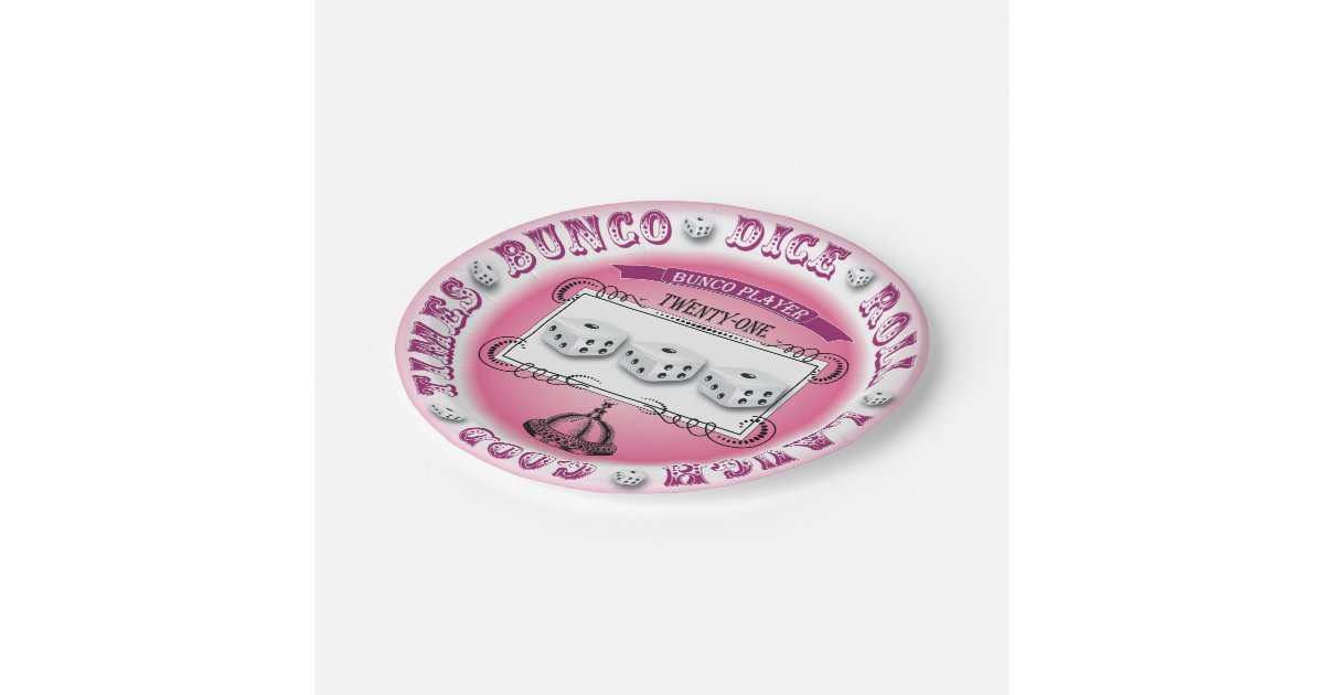 Bunco Paper Plates Zazzle