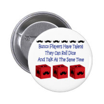 Bunco Players Have Talent Mustache Version Buttons