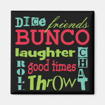 Bunco Subway Art Design By Artinspired Fridge Magnet