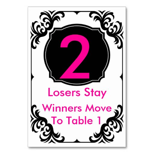 Bunco Table Card 2 Zazzle