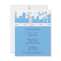 Bundle Of BLUE Joy Baby Shower Invitation