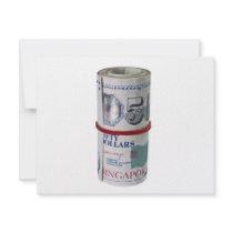 Bundle of Singapore currency Personalized Invites