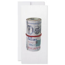 Bundle of Singapore currency Personalized Rack Card