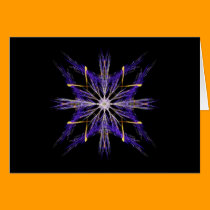 Bundled Blue Straw Fractal Art Star cards