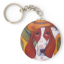 Bungalowart.com Desert Hound Keychain
