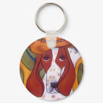 Bungalowart.com Desert Hound Keychain by azbassetrescue Bungalowart.com Desert Hound Keychain