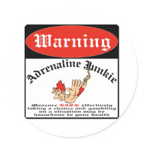 Bungee Jumper Adrenaline Junkie stickers