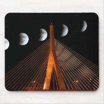 Bunker Hill Zakim Bridge Boston Moonlight Mousepad