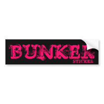 BUNKER Sticker Black Bumper Stickers