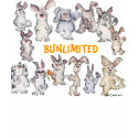 Bunlimited Cartoon Rabbits Funny T-shirt