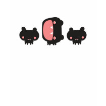 BunniBunniMonster-BlackBackground Tee Shirts