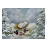 Bunnies and Lamb Christmas Card