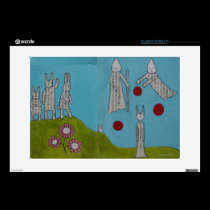 Bunnies and Neighbors Lap Top Skin skins