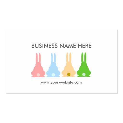 Bunnies Business Card Template (front side)