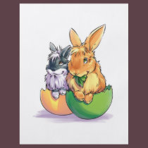 Bunnies - Happy Easter! flyers