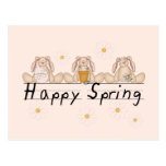 Bunnies Happy Spring T-shirts and Gifts Postcards
