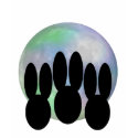 Bunnies Howling at Moon t-shirts
