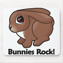 Bunnies Rock! Mousepads