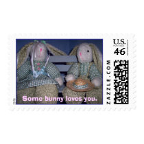 Bunnies, Some bunny loves you. postage by BearyAnn Bunnies, Some bunny loves you. postage