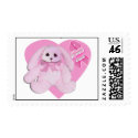 Bunny 4  Breast Cancer postage