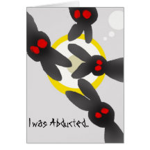 Bunny Abduction Greeting Cards