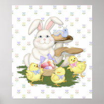 Bunny and Chicks Spring Celebration posters