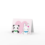 Bunny and Panda Kawaii Valentine Cards