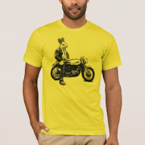 bunny, biker, cool, 80s, funny, motorcycle, humor, vintage, fun, moto, animals, bike, humorous, t-shirts, shirt, tee, Shirt with custom graphic design