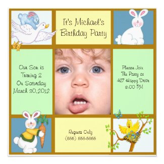 Bunny Birthday Invitation