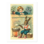 Bunny Boiling Easter Eggs postcards