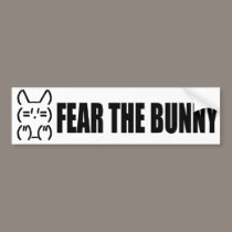 Bunny Bumper Sticker bumper stickers