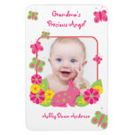 Bunny Butterfly Baby Photo Template Magnet